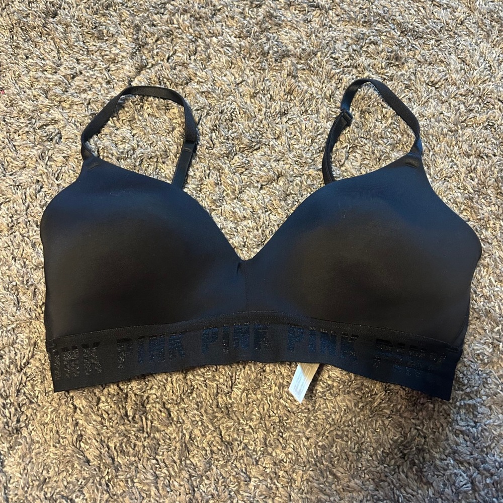 Victoria's Secret PINK Wear Everywhere Wireless Lightly Lined Bra Black 32D